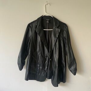 Faux Leather Suit